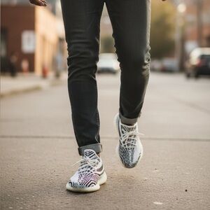 Adidas Yeezy Boost 350 V2 in Black, White, and Red